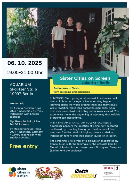 061025 Plakat SisterCitiesScreen Jakarta Berlin Shorts01